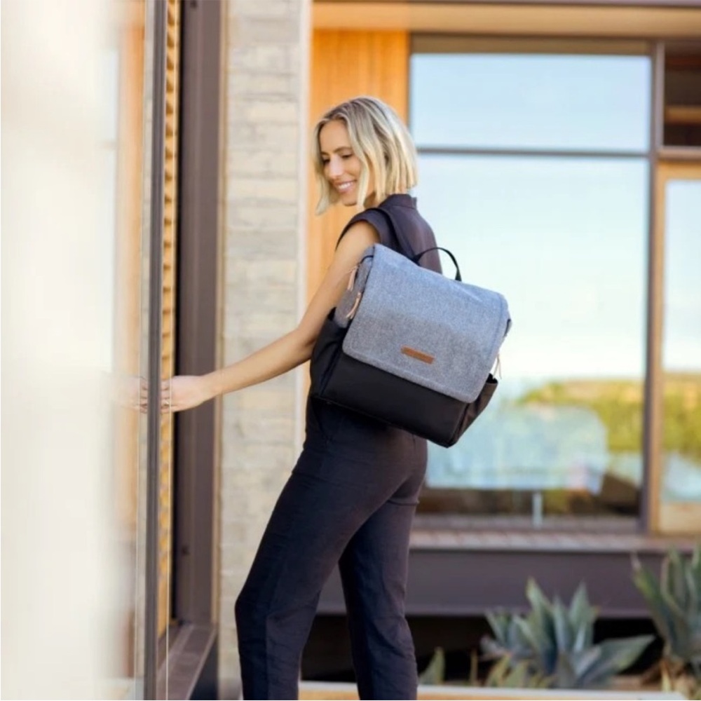 Petunia Pickle Bottom Backpack Black/Grey Like New